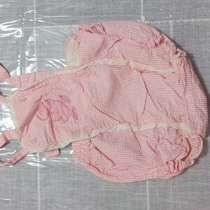 Vintage pink shorts overalls